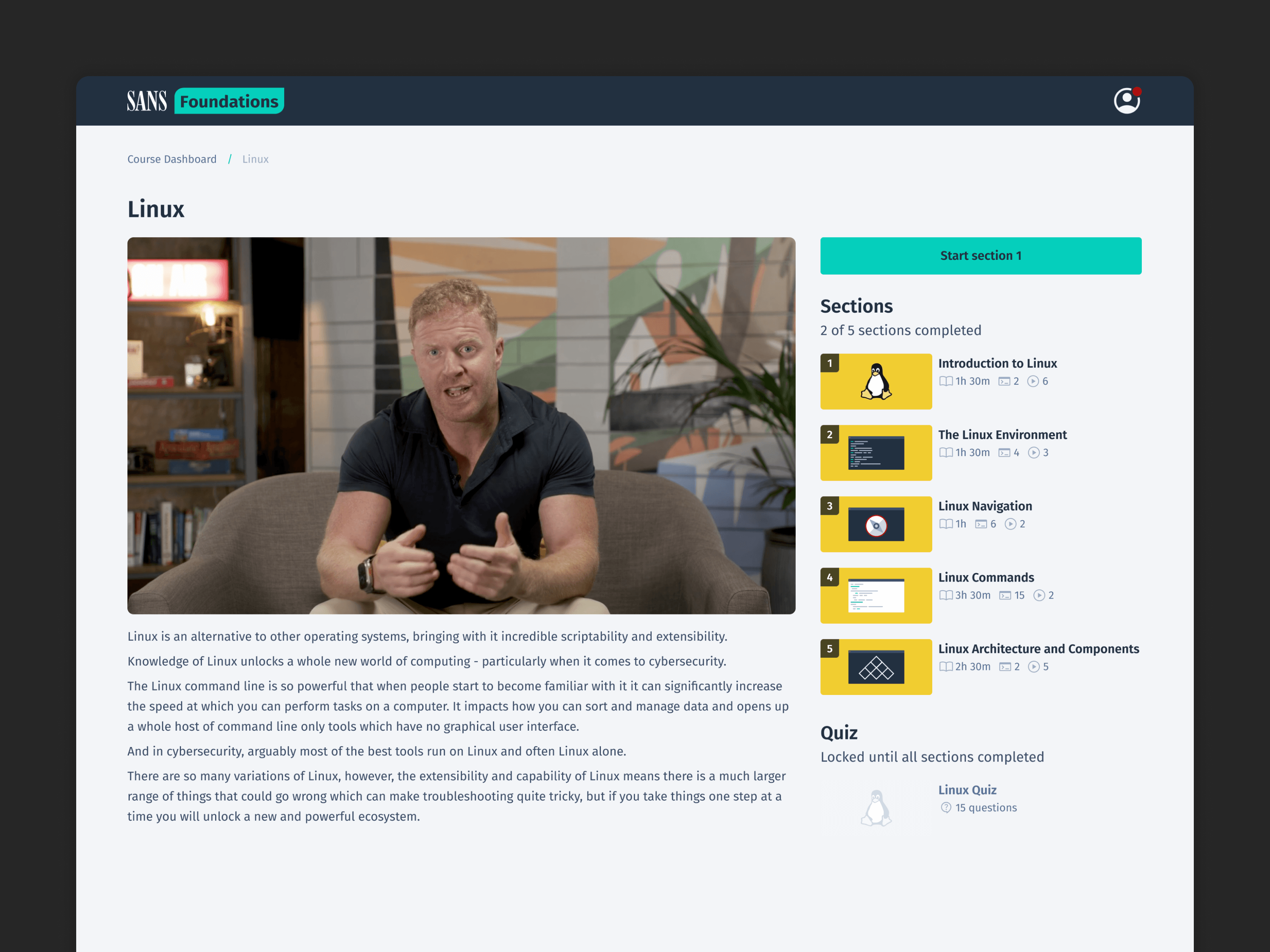 The redesigned module view
